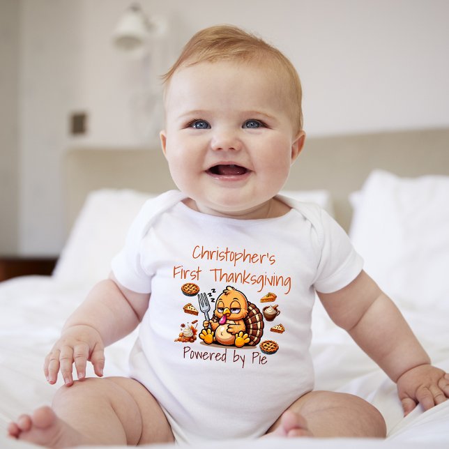 Erster Erntedank mit Pie Baby Bodysuit Baby Strampler (Von Creator hochgeladen)