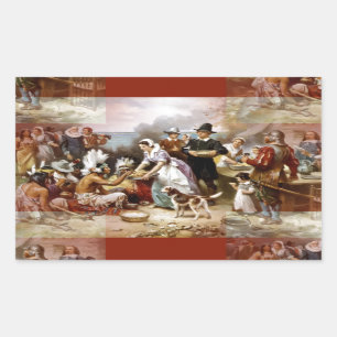 erster Erntedank Rechteckiger Aufkleber