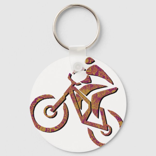 Erster Fahrradschritt Schlüsselanhänger (Vorderseite)