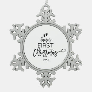 Erster Feiertag des Weihnachtsbaum-Stoßes Schneeflocken Zinn-Ornament