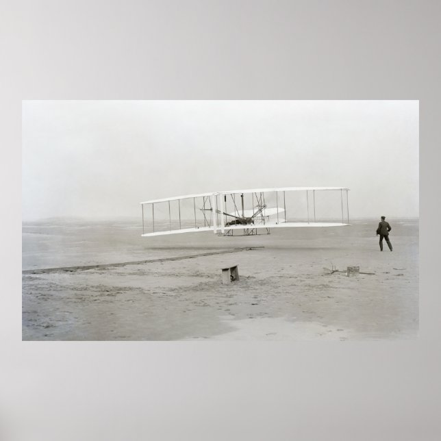 ERSTER FLUGZEUG - Wright Bros 1903 Poster (Vorne)