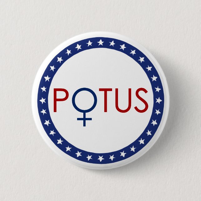 Erster Frauen-Präsident Round Button (Vorderseite)