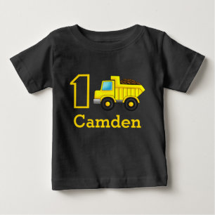 Erster Geburtstag 1. 2. 3. Bauwagen Baby T-shirt