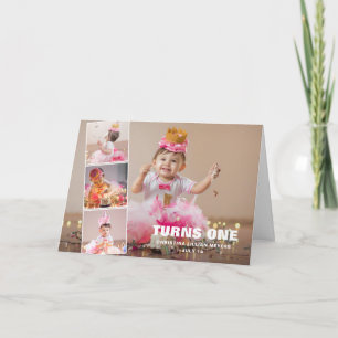 Erster Geburtstag 4 Foto Collage Geburtstag Urlaub Karte