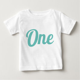 Erster Geburtstag Aquamarin Baby T-shirt
