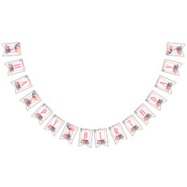 Erster Geburtstag - Aquarellgeschenke und Ballons  Wimpelkette