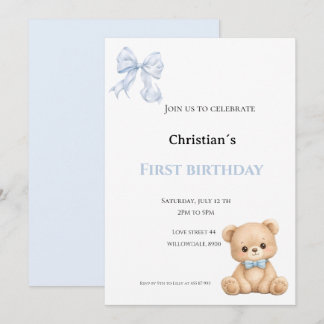 Erster Geburtstag Babyjunge Einladung