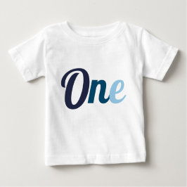 Erster Geburtstag Blau Baby T-shirt