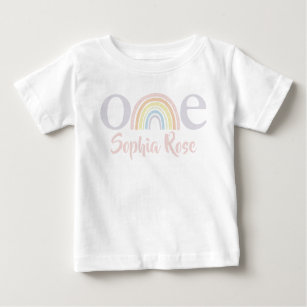 Erster Geburtstag, Boho Rainbow Baby T - Shirt