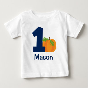 Erster Geburtstag Boy Fall Pumpkin Personalisiert Baby T-shirt