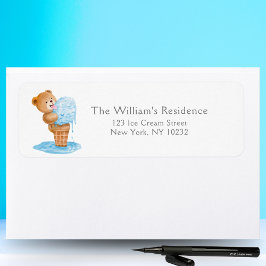 Erster Geburtstag Boy Teddy Bear Ice Creme