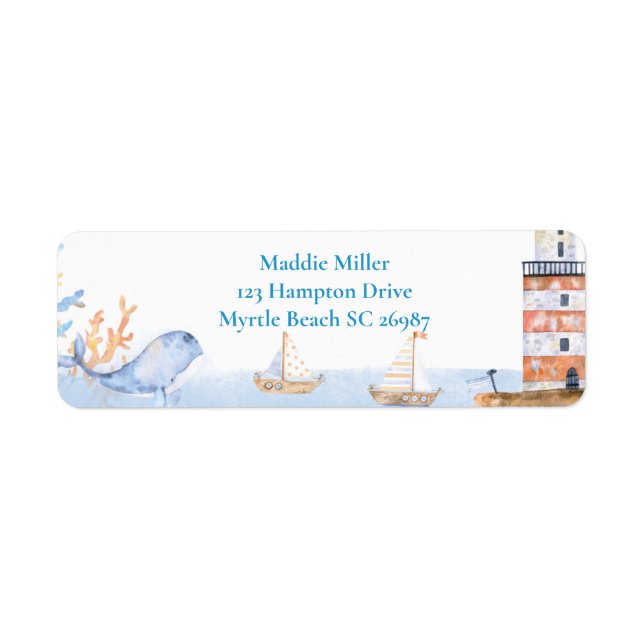 Erster Geburtstag Boys Nautical Blue Lighthouse (Vorne)