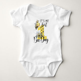 Erster Geburtstag Bumblebee Bodysuit, 1. Geburtsta Baby Strampler
