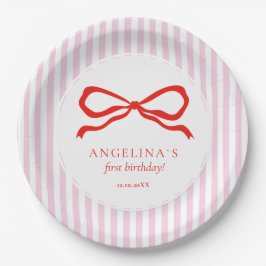 Erster Geburtstag des Babys mit weichen rosa Party Pappteller