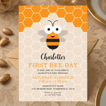 Erster Geburtstag eines Mädchens 1. Bee-Day Süße H