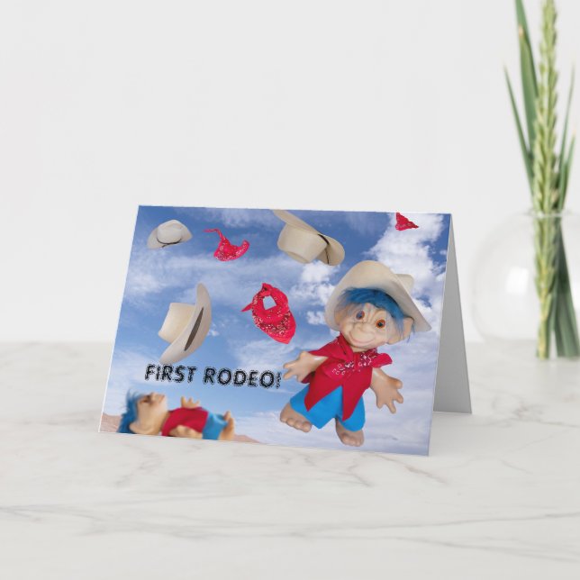 ERSTER Geburtstag Einladung Cowboy PERSONALISIEREN (Vorderseite)