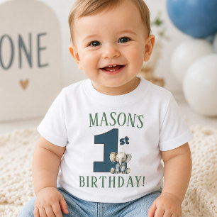Erster Geburtstag Elefant Baby T-shirt