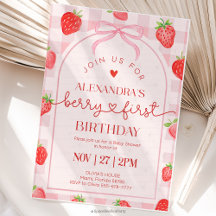 Erster Geburtstag Erdbeere Berry