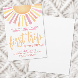 Erster Geburtstag Erster Rundgang durch die Sonne Einladung