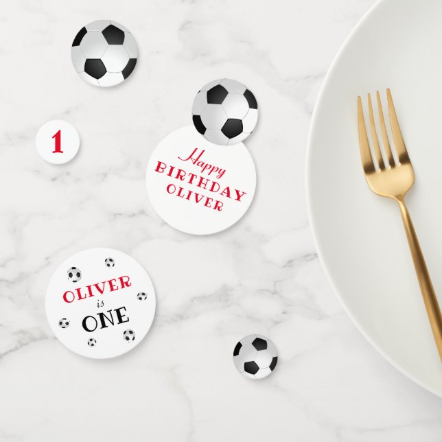 Erster Geburtstag Fußball-Ball Geburtstagsparty Konfetti (Gruppe)