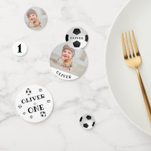 Erster Geburtstag Fußball-Ball Geburtstagsparty Konfetti