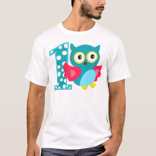 Erster Geburtstag glückliches Owl T-Shirt