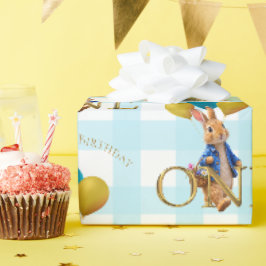 Erster Geburtstag Hase beim Spaziergang  Geschenkpapier