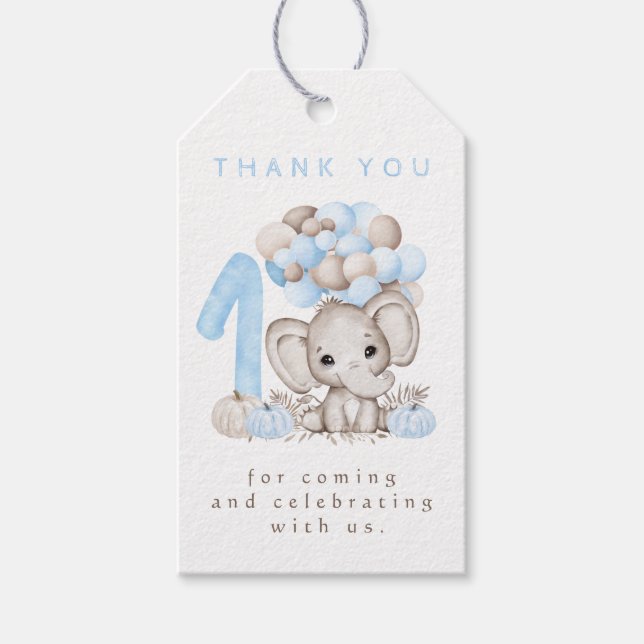 Erster Geburtstag Herbst Junge Danke Tag Geschenkanhänger (Vorderseite)