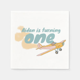 Erster Geburtstag, Hundeliebhaber, Flugzeug-Liebha Serviette