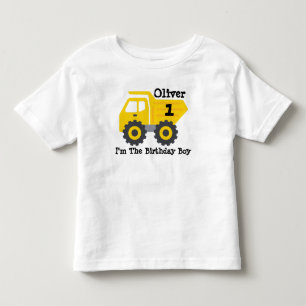 Erster Geburtstag Junge Gelbe Dump Truck Kleinkind T-shirt