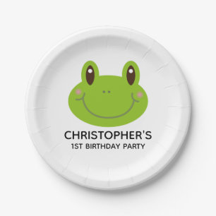 Erster Geburtstag Kinder Party Frosch Thema Pappteller