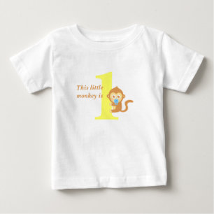 Erster Geburtstag, kleiner Affe ist Eins Baby T-shirt