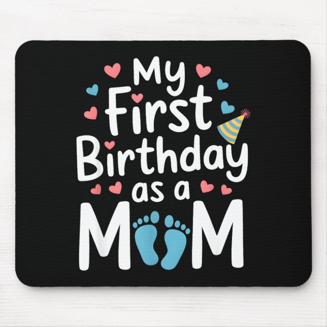 Erster Geburtstag neue Mutter Baby-Party glücklich Mousepad (Vorne)