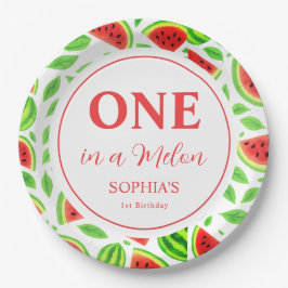 Erster Geburtstag: One In A Melon Pappteller