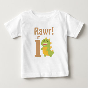 Erster Geburtstag, Rawr! Ich bin 1, niedlicher Baby T-shirt