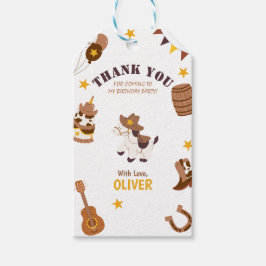 Erster Geburtstag Rodeo Boy 1. Danke Cowboy Geschenkanhänger