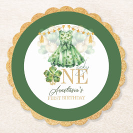 Erster Geburtstag St. Patrick's Day Personalisiert Untersetzer