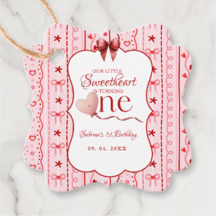 Erster Geburtstag Valentinstag Baby Geburtstagsfei Geschenkanhänger