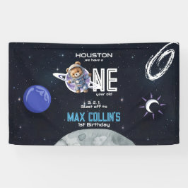 Erster Geburtstag Weltraum Astronaut Banner