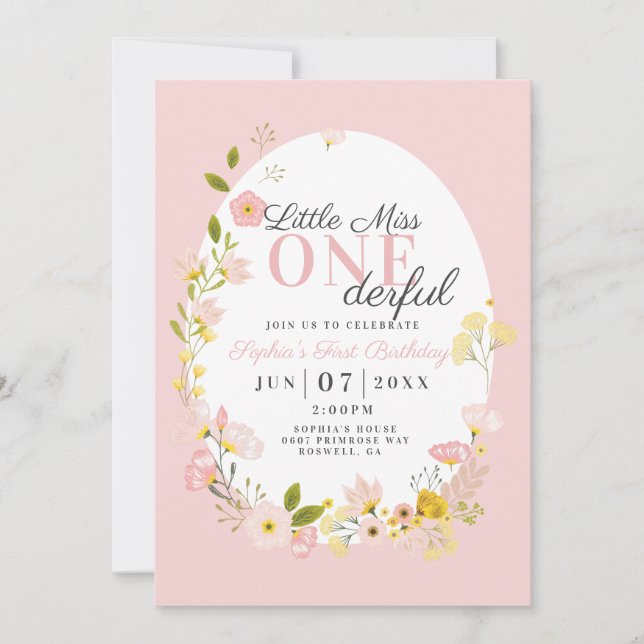 Erster Geburtstag wenig verpassen eine derbe Einla Einladung (Vorderseite)