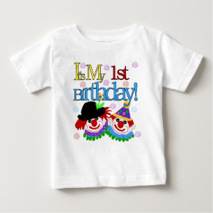 Erster Geburtstags-Clown Baby T-shirt