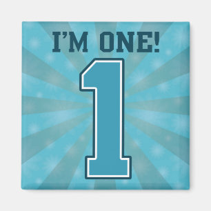 Erster Geburtstagskind, ich bin eins, Big Blue Num Magnet