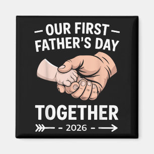 Erster gemeinsamer Vatertag 2026 Neuer Vater Sohn Magnet