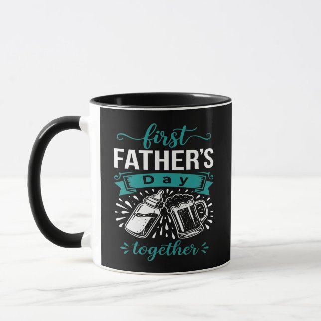 Erster gemeinsamer Vatertag Tasse (Links)