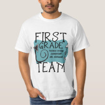 Erster Grad-Team-Lehrer-personalisierter T - Shirt