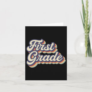 Erster Grade Lehrer Retro Vintag 1. Klasse Teache Karte