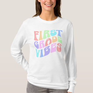 Erster Grade Vibes - Farbenfrohe Erde Zurück zur S T-Shirt