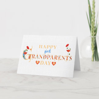 Erster Großelterntag mit Roten Poppies Karte