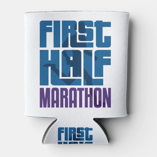 Erster Halbmarathon 13,1 Meilen Dosenkühler (Vorderseite)