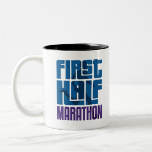 Erster Halbmarathon 13,1 Meilen Zweifarbige Tasse